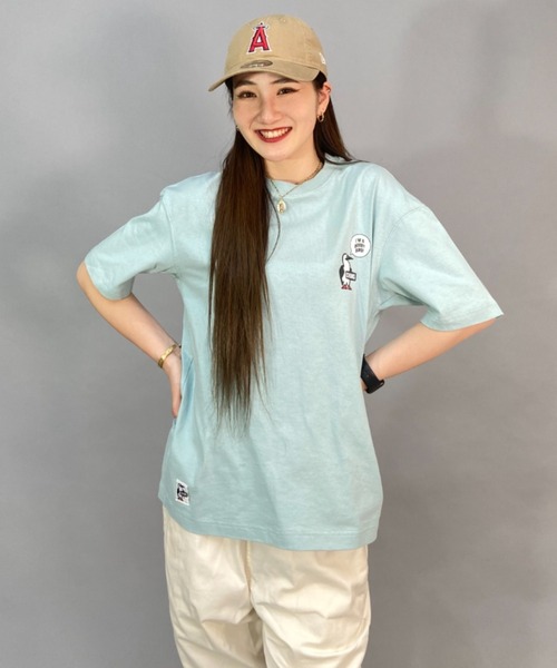 CHUMS（チャムス）の「CHUMS/チャムス Oversized I'm Not A Penguin T-Shirt /ルーズシルエット/無地/タイダイ柄/バックプリントTシャツ   CH11-2168（Tシャツ/カットソー・レディース・ベージュ/グリーン/ホワイト/オレンジ/ピンク/ブルー・M/L）」の19枚目の写真