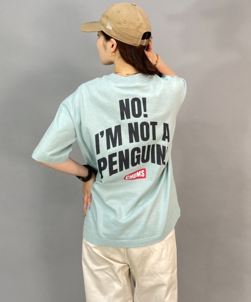 CHUMS（チャムス）の「CHUMS/チャムス Oversized I'm Not A Penguin T-Shirt /ルーズシルエット/無地/タイダイ柄/バックプリントTシャツ   CH11-2168（Tシャツ/カットソー・レディース・ベージュ/グリーン/ホワイト/オレンジ/ピンク/ブルー・M/L）」の20枚目の写真