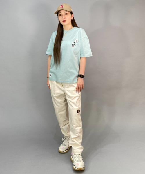 CHUMS（チャムス）の「CHUMS/チャムス Oversized I'm Not A Penguin T-Shirt /ルーズシルエット/無地/タイダイ柄/バックプリントTシャツ   CH11-2168（Tシャツ/カットソー・レディース・ベージュ/グリーン/ホワイト/オレンジ/ピンク/ブルー・M/L）」の21枚目の写真