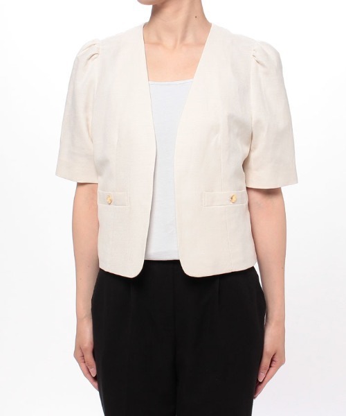 【LOULOU WILLOUGHBY】リネンシャンブレーショートジャケット Loulou Willoughby（ルルウィルビー）の「【LOULOU WILLOUGHBY