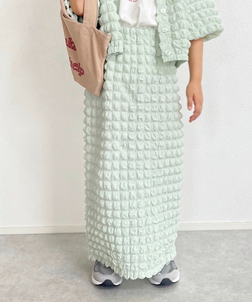 CIAOPANIC TYPY（チャオパニックティピー）の「【KIDS】ポップコーンIラインスカート（スカート・キッズ・グリーン/ブラウン・S/M/L/XL/XXL）」の2枚目の写真