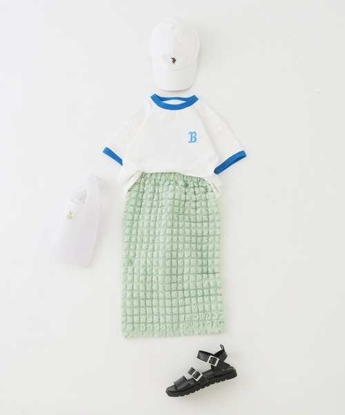 CIAOPANIC TYPY（チャオパニックティピー）の「【KIDS】ポップコーンIラインスカート（スカート・キッズ・グリーン/ブラウン・S/M/L/XL/XXL）」の5枚目の写真