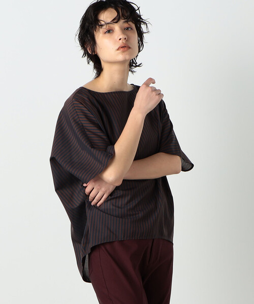 COMME CA ISM（コムサイズム）の「ストライプ　ニュアンス Ｔブラウス（シャツ/ブラウス・レディース・ホワイト/ライトグレー系/ネイビー系・MEDIUM/LARGE）」の12枚目の写真