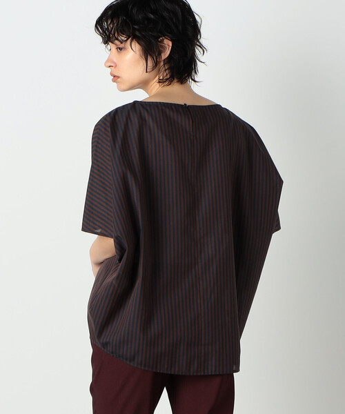 COMME CA ISM（コムサイズム）の「ストライプ　ニュアンス Ｔブラウス（シャツ/ブラウス・レディース・ホワイト/ライトグレー系/ネイビー系・MEDIUM/LARGE）」の7枚目の写真