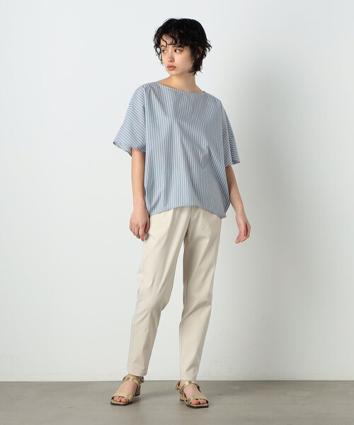 COMME CA ISM（コムサイズム）の「ストライプ　ニュアンス Ｔブラウス（シャツ/ブラウス・レディース・ホワイト/ライトグレー系/ネイビー系・MEDIUM/LARGE）」の22枚目の写真