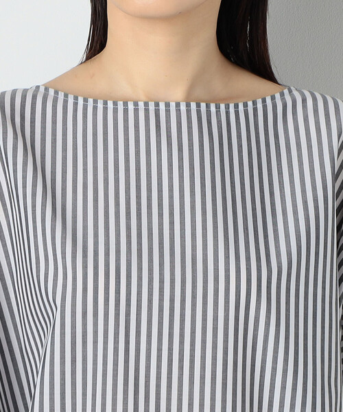 COMME CA ISM（コムサイズム）の「ストライプ　ニュアンス Ｔブラウス（シャツ/ブラウス・レディース・ホワイト/ライトグレー系/ネイビー系・MEDIUM/LARGE）」の15枚目の写真