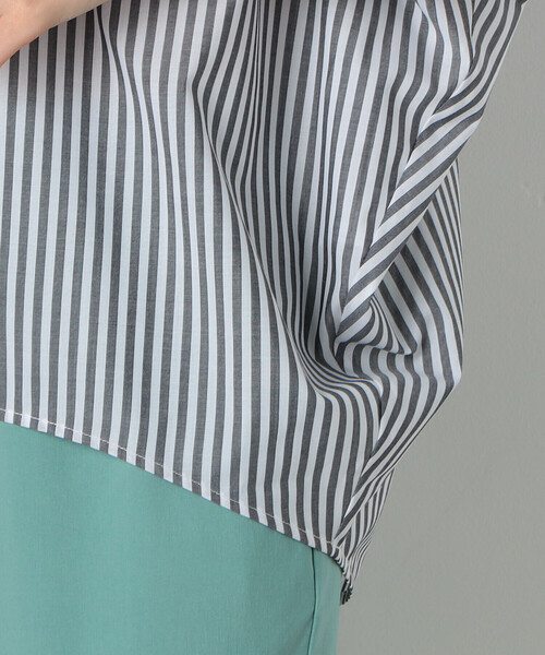 COMME CA ISM（コムサイズム）の「ストライプ　ニュアンス Ｔブラウス（シャツ/ブラウス・レディース・ホワイト/ライトグレー系/ネイビー系・MEDIUM/LARGE）」の20枚目の写真