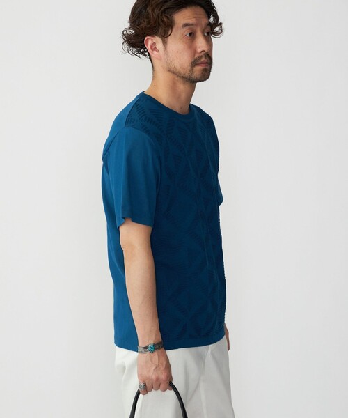 SHIPS(シップス)の「SHIPS: ジオメトリック ニットドッキング Tシャツ(Tシャツ/カットソー・メンズ・ネイビー/ライトグレー/ロイヤルブルー・SMALL/MEDIUM/LARGE/X-LARGE)」の7枚目の写真
