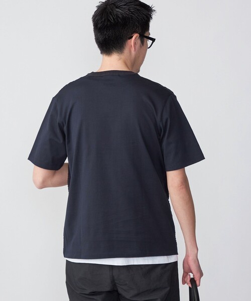 SHIPS（シップス）の「SHIPS: ジオメトリック ニットドッキング Tシャツ（Tシャツ/カットソー・メンズ・ネイビー/ライトグレー/ロイヤルブルー・SMALL/MEDIUM/LARGE/X-LARGE）」の10枚目の写真