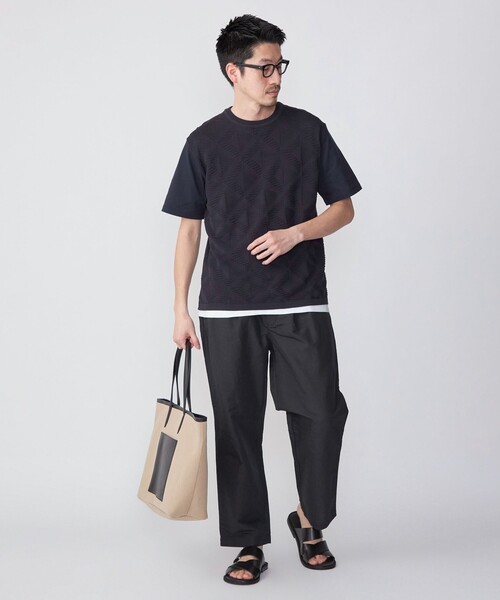 SHIPS（シップス）の「SHIPS: ジオメトリック ニットドッキング Tシャツ（Tシャツ/カットソー・メンズ・ネイビー/ライトグレー/ロイヤルブルー・SMALL/MEDIUM/LARGE/X-LARGE）」の5枚目の写真