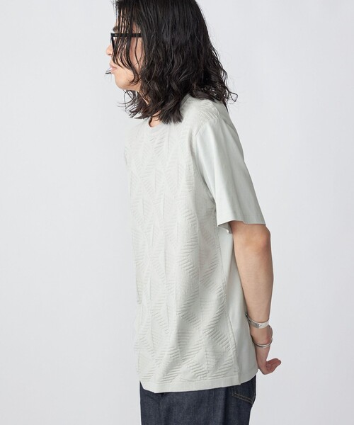 SHIPS（シップス）の「SHIPS: ジオメトリック ニットドッキング Tシャツ（Tシャツ/カットソー・メンズ・ネイビー/ライトグレー/ロイヤルブルー・SMALL/MEDIUM/LARGE/X-LARGE）」の14枚目の写真