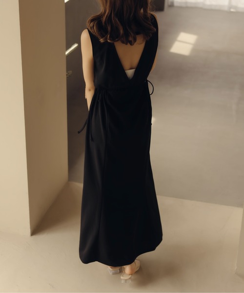 fupel(フぺル)の「サイドスリットリボンワンピース(ワンピース・レディース・アイボリー/ブラック・MEDIUM/SMALL)」の18枚目の写真