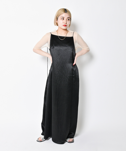 CITYSHOP（シティーショップ）の「S-SL MESH Tシャツ（Tシャツ/カットソー・レディース・ベージュ/ブラック・FREE）」の14枚目の写真