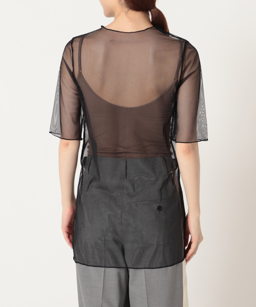 CITYSHOP（シティーショップ）の「S-SL MESH Tシャツ（Tシャツ/カットソー・レディース・ベージュ/ブラック・FREE）」の17枚目の写真