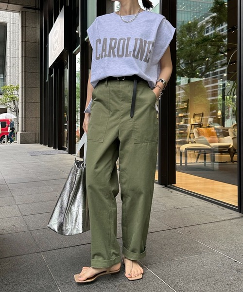DouDou（ドゥドゥ）の「フレンチロゴスウェット（Tシャツ/カットソー・レディース・ライトグレー/ネイビー/オフホワイト・FREE）」の14枚目の写真