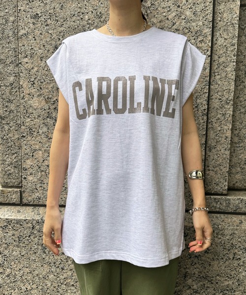 DouDou（ドゥドゥ）の「フレンチロゴスウェット（Tシャツ/カットソー・レディース・ライトグレー/ネイビー/オフホワイト・FREE）」の21枚目の写真