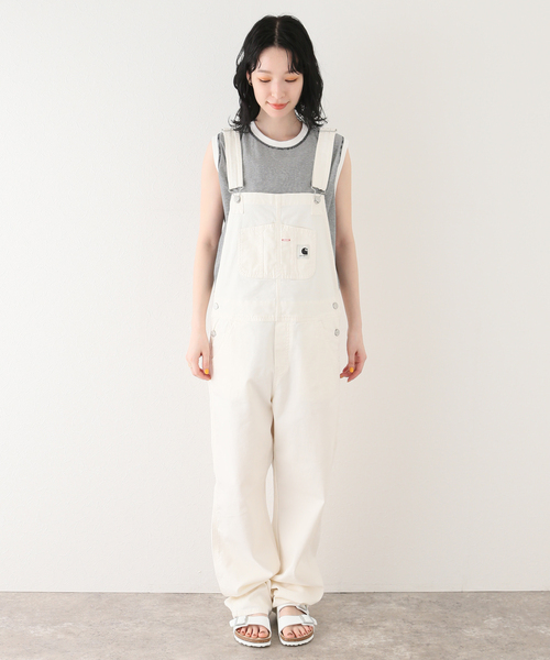 Carhartt WIP（カーハートダブリューアイピー）の「【CARHARTT WIP/カーハート ダブリューアイピー】BIB OVERALL STRAIGHT（サロペット/オーバーオール・レディース・アイボリー・SMALL）」の20枚目の写真