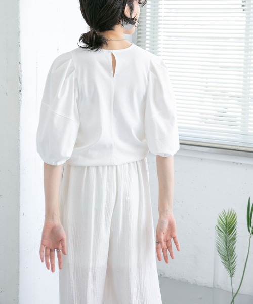 KBF（ケイビーエフ）の「ドロストデザインカットソー（Tシャツ/カットソー・レディース・オフホワイト/ブラック/ラベンダー/アイボリー・ONE）」の10枚目の写真