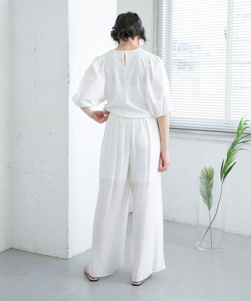 KBF（ケイビーエフ）の「ドロストデザインカットソー（Tシャツ/カットソー・レディース・オフホワイト/ブラック/ラベンダー/アイボリー・ONE）」の13枚目の写真