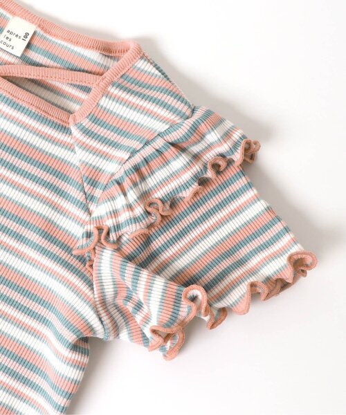 apres les cours（アプレレクール）の「ボーダー・ギンガムホルターTシャツ（Tシャツ/カットソー・キッズ・アイボリー/チェック/ピンク・90/120/100/140/130/80/110）」の12枚目の写真