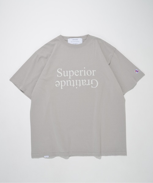 SUPERTHANKS（スーパーサンクス）の「フロントプリント ビッグシルエットTシャツ/Sperior Gratitude S/S T-shirt（Tシャツ/カットソー・メンズ・パープル/ホワイト/ブラック/グレー・S/M/L）」の3枚目の写真