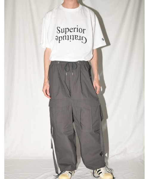 SUPERTHANKS（スーパーサンクス）の「フロントプリント ビッグシルエットTシャツ/Sperior Gratitude S/S T-shirt（Tシャツ/カットソー・メンズ・パープル/ホワイト/ブラック/グレー・S/M/L）」の20枚目の写真