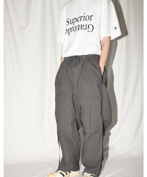 SUPERTHANKS（スーパーサンクス）の「フロントプリント ビッグシルエットTシャツ/Sperior Gratitude S/S T-shirt（Tシャツ/カットソー・メンズ・パープル/ホワイト/ブラック/グレー・S/M/L）」の21枚目の写真