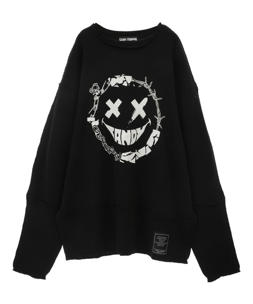 Candy Stripper / MEDLEY SMILE WAFFLE トップス 2 ホワイト O-25-05-15-083-PU-TS-YM-ZY Candy Stripper / MEDLEY SMILE WAFFLE トップス 2 ホワイト O