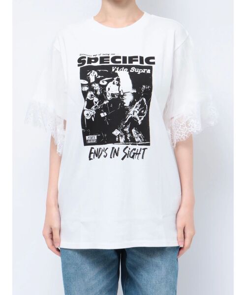 jouetie tシャツ クロスレースドッキングTシャツ レディース