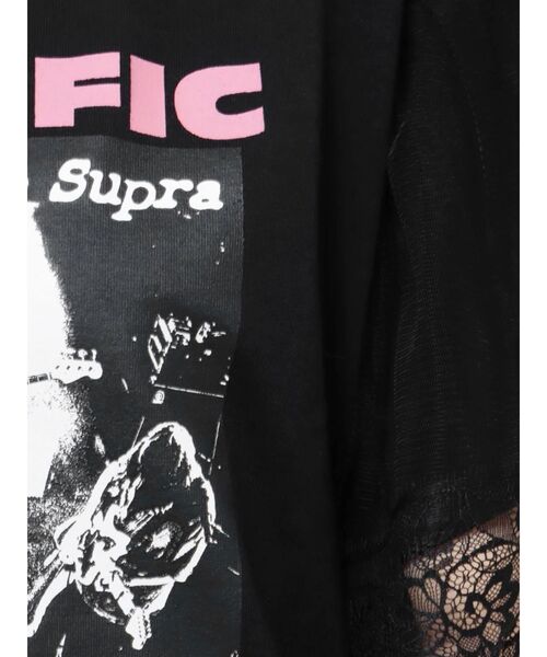 ジュエティ jouetie クロスレースドッキングTシャツ （オフ