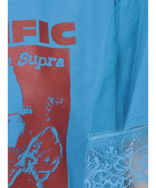 jouetie（ジュエティ）の「【再販売】ドッキングレースロックTシャツ（Tシャツ/カットソー・レディース・ブラック/オフホワイト/ブルー・MEDIUM）」の18枚目の写真