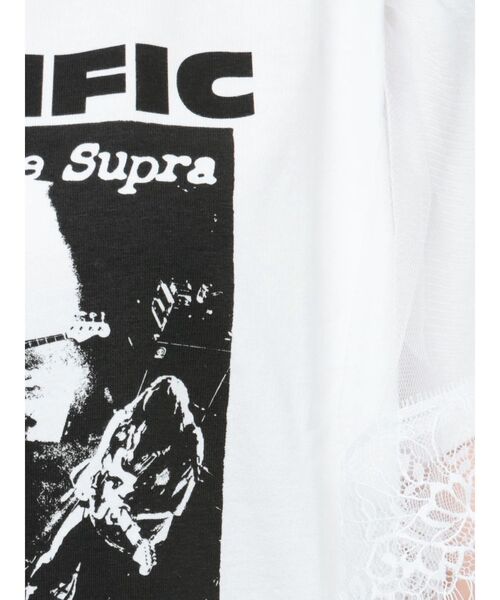 jouetie（ジュエティ）の「【再販売】ドッキングレースロックTシャツ（Tシャツ/カットソー・レディース・ブラック/オフホワイト/ブルー・MEDIUM）」の17枚目の写真