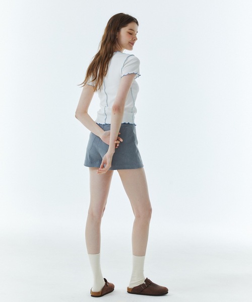 RAVEROUS（レイバーロス）の「【RAVEROUS 】RVS コントラスト インターロック Tシャツ / RVS CONTRAST INTERLOCK T-SHIRTS（Tシャツ/カットソー・レディース・ホワイト/ピンク・FREE）」の12枚目の写真