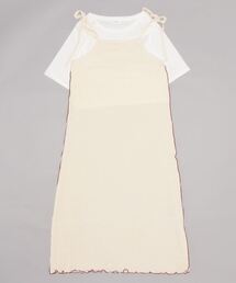 LOWRYS FARM | ジャガードキャミワンピース&Tシャツセットアイテム 961235(ワンピース)