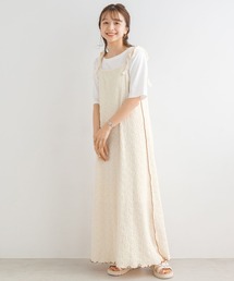 LOWRYS FARM | ジャガードキャミワンピース&Tシャツセットアイテム 961235(ワンピース)