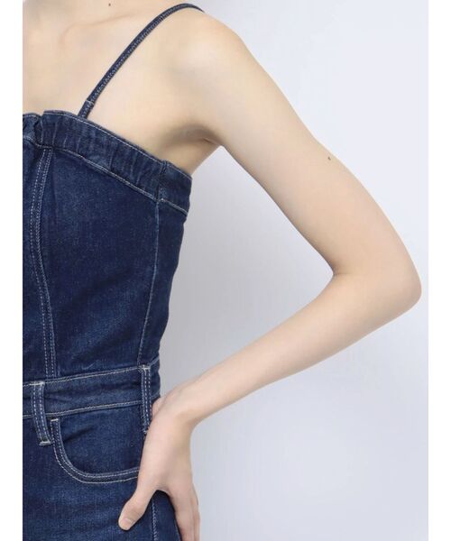 GYDA（ジェイダ）の「フロントレースアップワイドデニムロンパース（つなぎ/オールインワン・レディース・ライトブルー/インディゴブルー・SMALL/MEDIUM）」の13枚目の写真