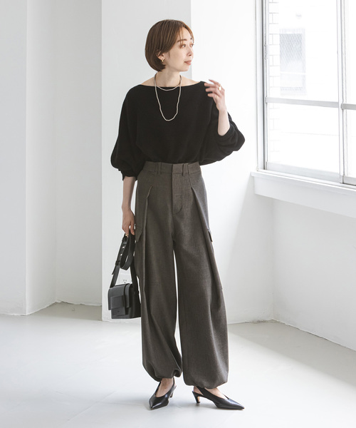 Noble（ノーブル）の「《追加》ファインウールドルマンプルオーバー（ニット/セーター・レディース・ラベンダー/ライトグレー/ブラック/ベージュ・FREE）」の9枚目の写真