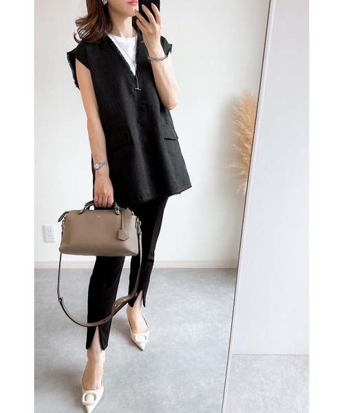 &. NOSTALGIA(アンドドットノスタルジア)の「【ZOZO限定】ライトツイードベスト(ベスト・レディース・ブラック/ブルー・FREE)」の18枚目の写真