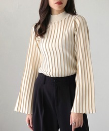 cheriella | 【cheriella】ストライプハイネックニット STRIPE HIGH-NECK KNIT(ニット/セーター)