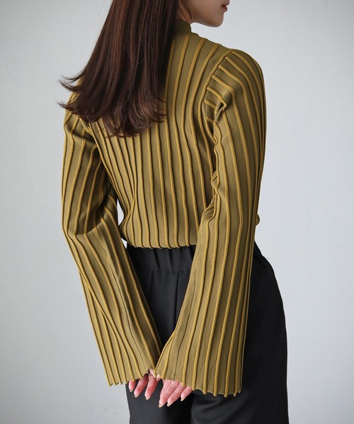 cheriella（シェリエラ）の「【cheriella】ストライプハイネックニット