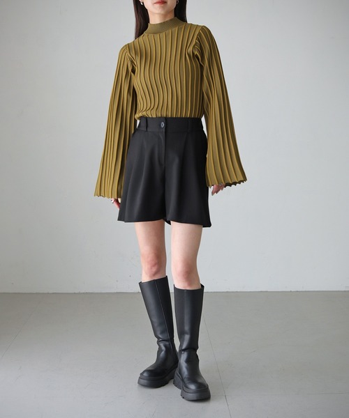 cheriella（シェリエラ）の「【cheriella】ストライプハイネックニット STRIPE HIGH-NECK KNIT（ニット/セーター・レディース・ブラック/マスタード/ワインレッド/グリーン/アイボリー/ブルー・M）」の20枚目の写真