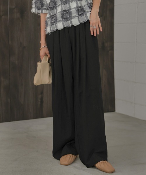 Bab（バブ）の「【サイズ展開あり】セミワイドナイロンパンツ（その他パンツ・レディース・グレイッシュベージュ/アイボリー/ブラック/イエロー/ピンク・L/M/S）」の6枚目の写真