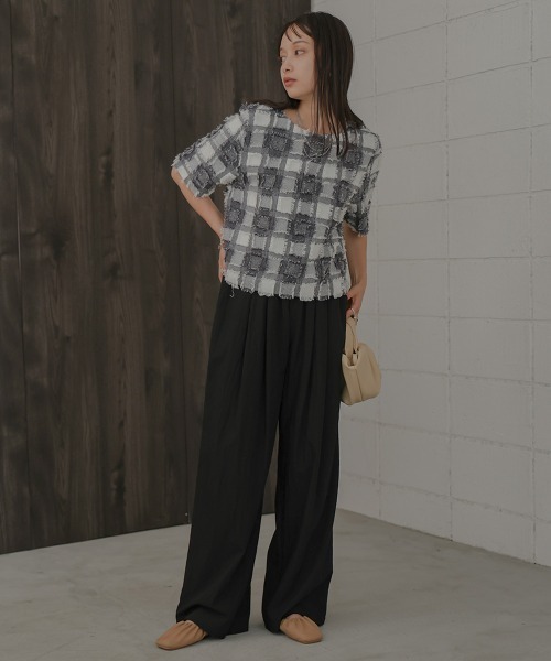 Bab（バブ）の「【サイズ展開あり】セミワイドナイロンパンツ（その他パンツ・レディース・グレイッシュベージュ/アイボリー/ブラック/イエロー/ピンク・L/M/S）」の10枚目の写真