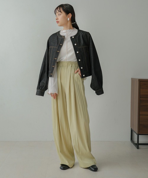 Bab（バブ）の「【サイズ展開あり】セミワイドナイロンパンツ（その他パンツ・レディース・グレイッシュベージュ/アイボリー/ブラック/イエロー/ピンク・L/M/S）」の16枚目の写真