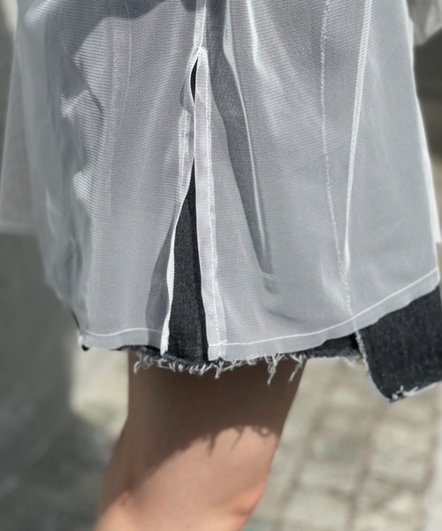 CIAOPANIC（チャオパニック）の「チュールリボンフーディー（シャツ/ブラウス・レディース・ブラック/ピンク/ホワイト・FREE）」の10枚目の写真