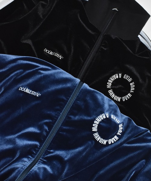 DOUBLE STEAL(ダブルスティール)の「ベロア トラックJKT(ブルゾン・メンズ・ネイビー/ブラック・MEDIUM/LARGE/X-LARGE)」の4枚目の写真
