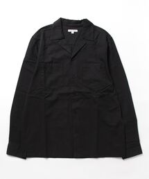 LS SHIRT/BANKS(バンクス)スタンダードフィットシンプルデザインオープンから長袖シャツジャケット