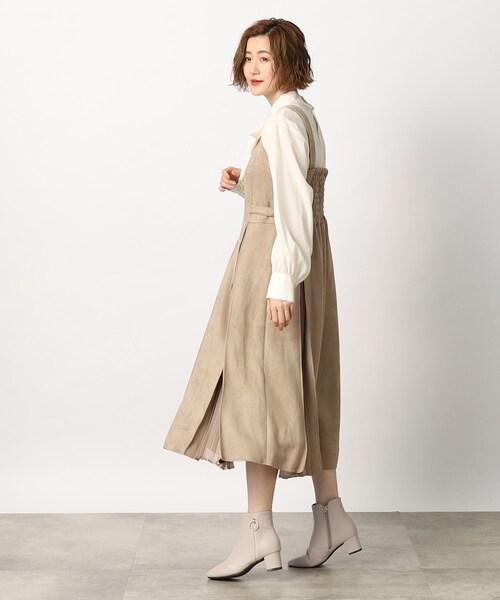 grove（グローブ）の「◆きらりとゆれるメタルリングが上品な印象のショートブーツ【人間工学】（ブーツ・レディース・チャコール/ライトグレー/ブラック/チャコールグレー/ダークブラウン系7/ブラック系7・35/45/30）」の14枚目の写真