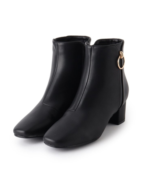 grove（グローブ）の「◆きらりとゆれるメタルリングが上品な印象のショートブーツ【人間工学】（ブーツ・レディース・チャコール/ライトグレー/ブラック/チャコールグレー/ダークブラウン系7/ブラック系7・35/45/30）」の15枚目の写真