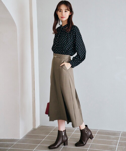 grove（グローブ）の「◆きらりとゆれるメタルリングが上品な印象のショートブーツ【人間工学】（ブーツ・レディース・チャコール/ライトグレー/ブラック/チャコールグレー/ダークブラウン系7/ブラック系7・35/45/30）」の17枚目の写真